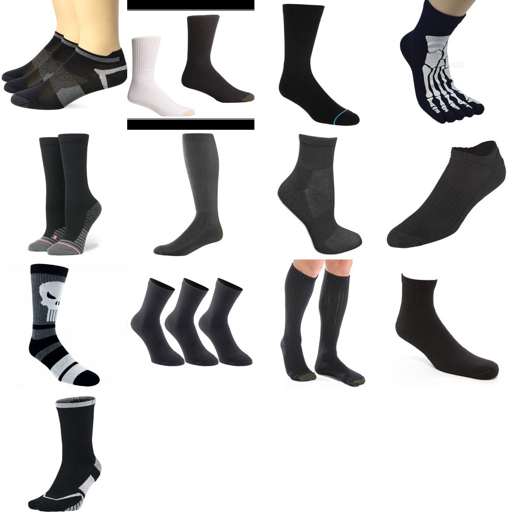 black athletic socks